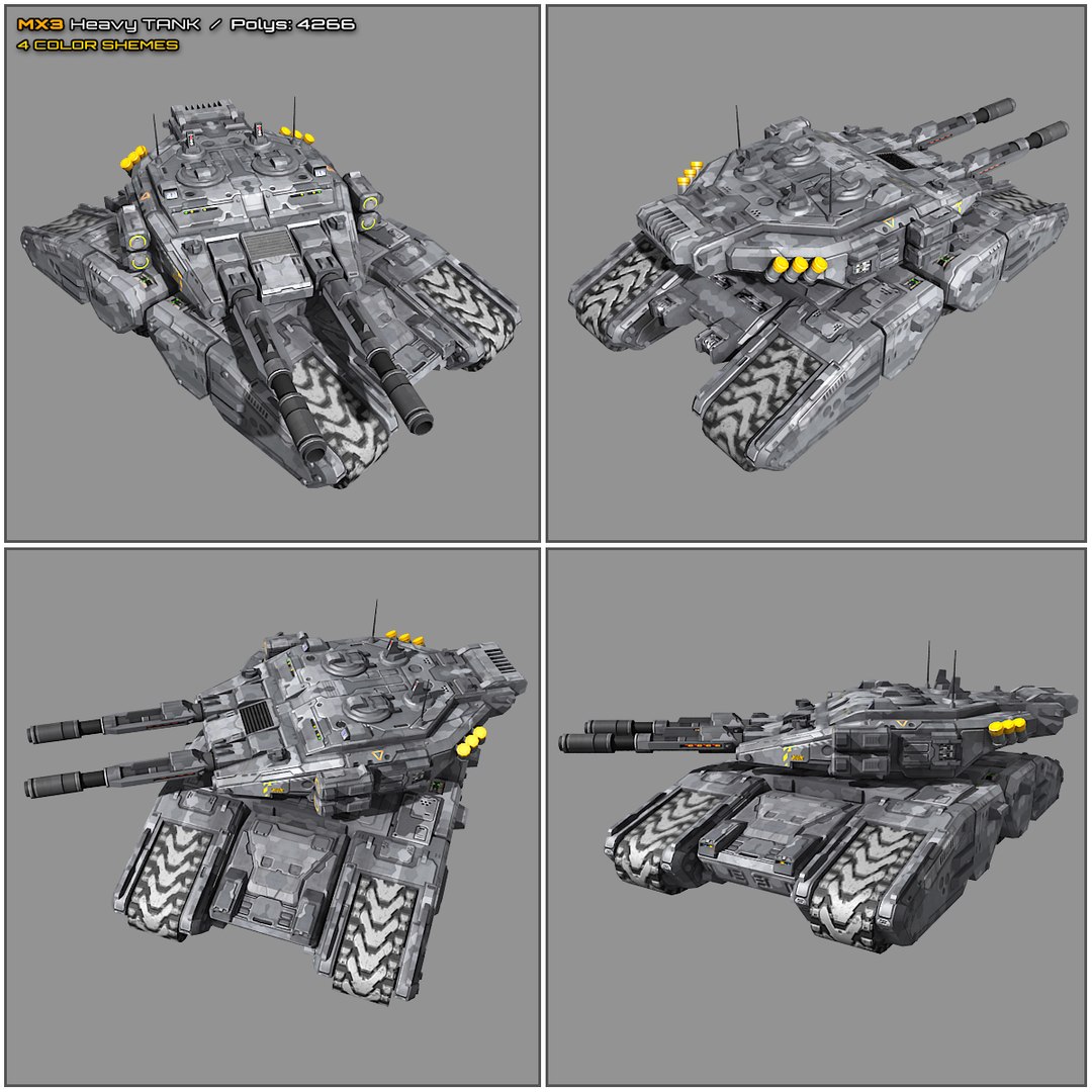 Scifi Heavy Tank Mx3 3D Model - TurboSquid 1274421