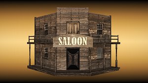 saloon western west 3D model