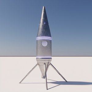 futuristic rocket 3D