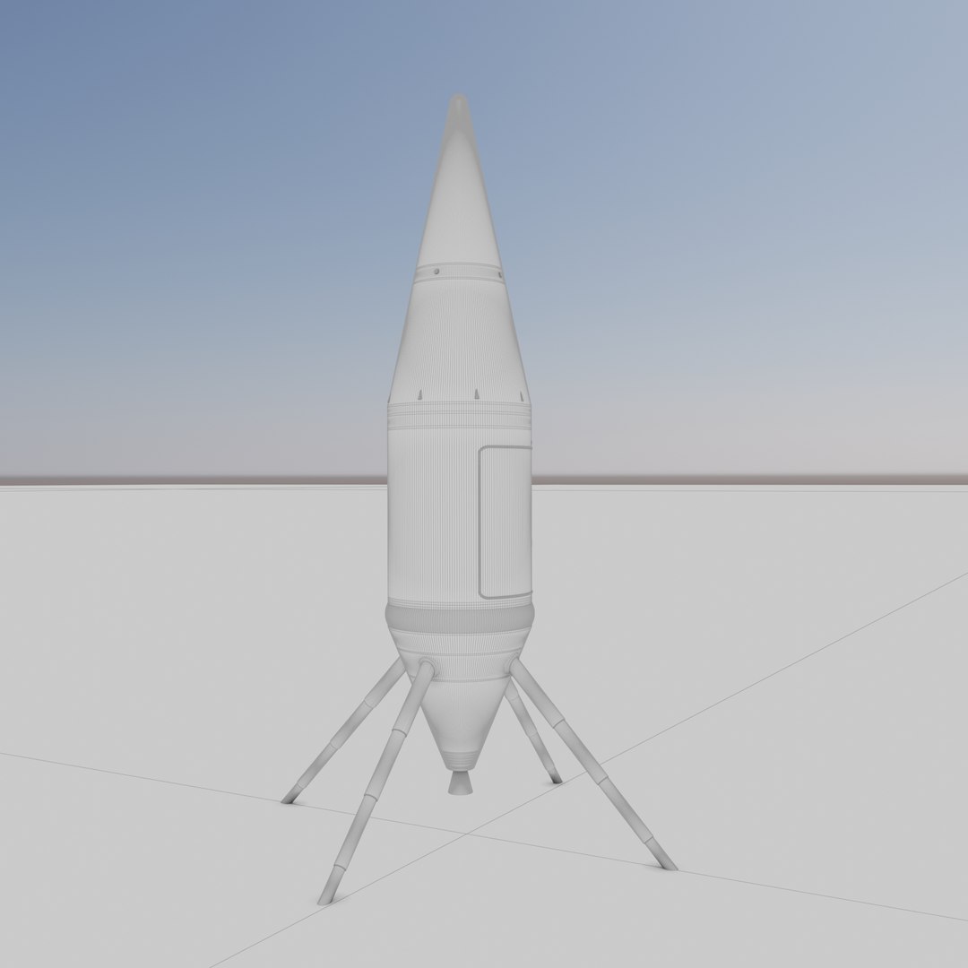 Futuristic rocket 3D - TurboSquid 1991317