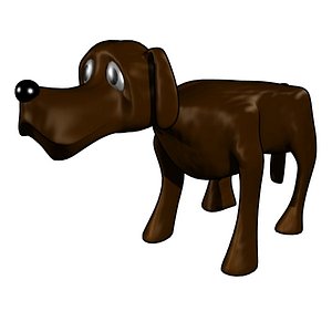 free dog cartoon 3d model