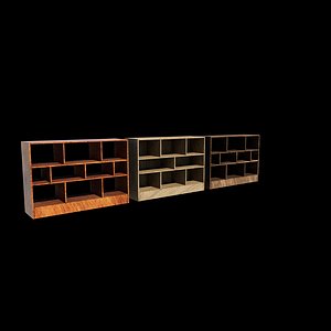 3D cube bookshelf 3D model model
