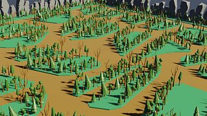 low poly map for game