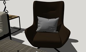sofa set 4 3D model
