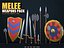 Low Poly Medieval Melee Weapons Pack 20 Swords Axes Shields