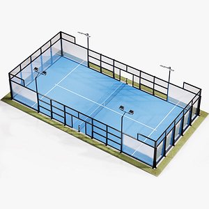 Padel Tennis Court PBR Textured 3D model 3D model