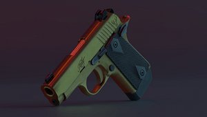 Kimber 9 pistol Asset Pack Low-poly