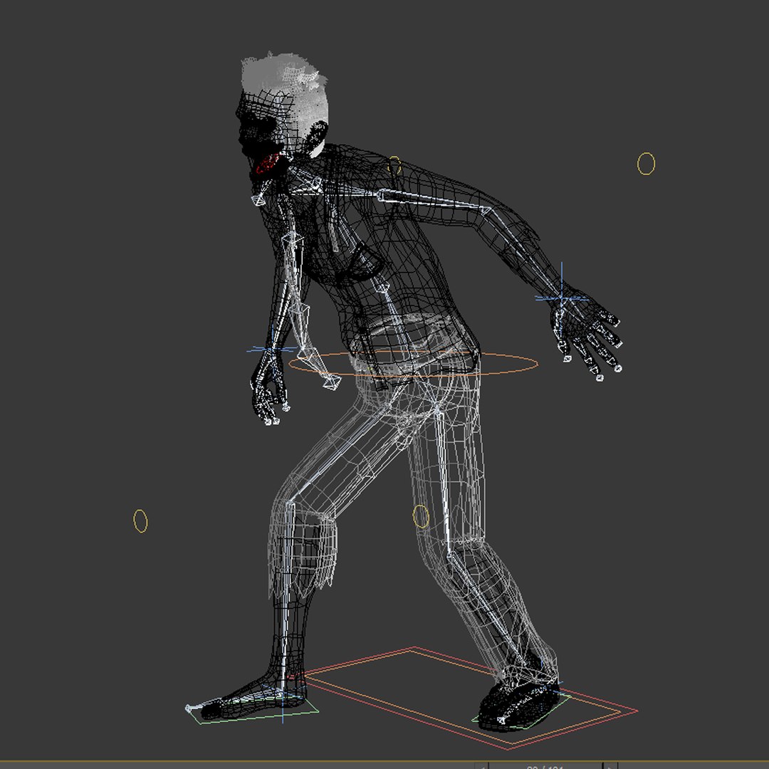 Realistic Zombie Rigged 3ds