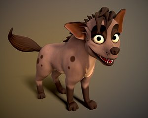 3D model cartoon hyena