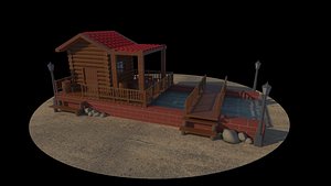 wooden house 3D