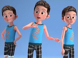 toon child - rigged characters 3D