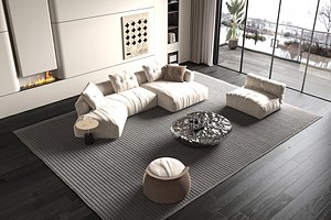 3D Modern living room