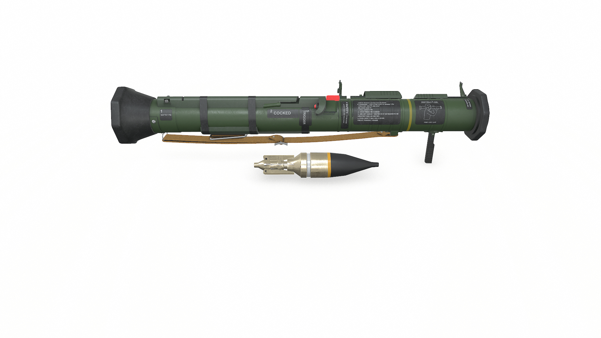 3D AT4 Anti Tank Rocket Launcher Low-poly PBR - TurboSquid 1953488