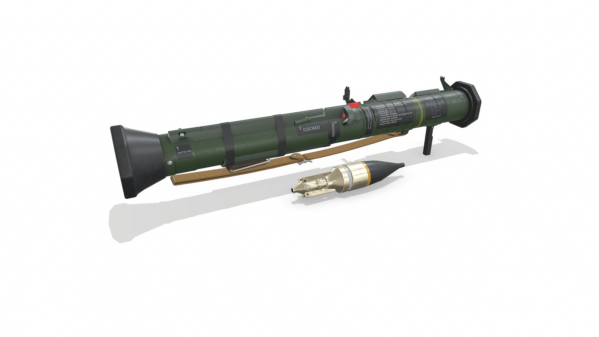 3D AT4 Anti Tank Rocket Launcher Low-poly PBR - TurboSquid 1953488