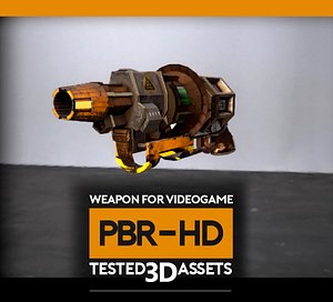 gun weapon radiation 3d fbx