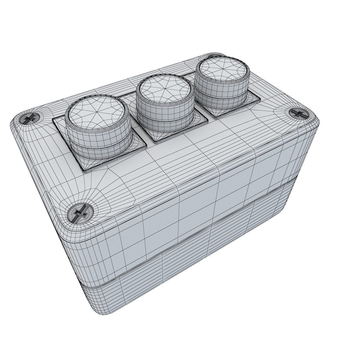 3D Industrial Triple Button - TurboSquid 1272044