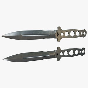 3d model knife shaytan
