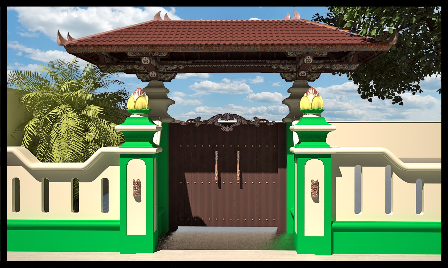 3d Gate Entrance Model