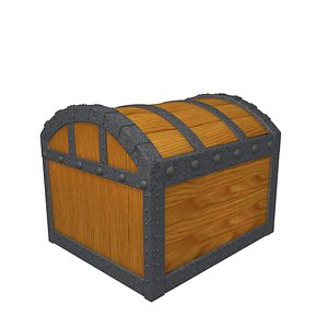 Treasure chest cartoon model