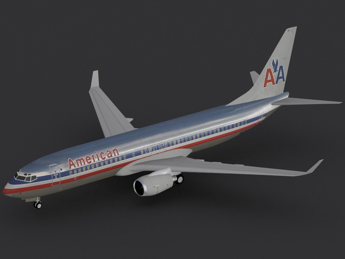 3ds B 737-800 American Airlines