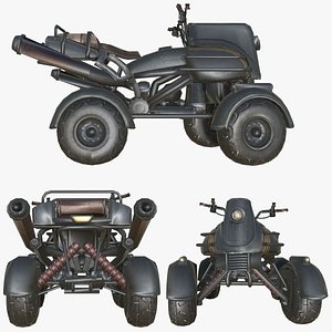 3D 007-Quad-Bike-Quad-ATV-Bike-low poly game ready 3d model
