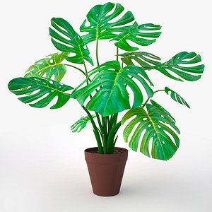 monstera plant fbx