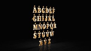 Alphabet letter pendant1 3D model