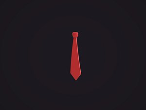 3D Red Necktie