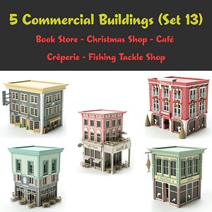 3D set 13 shop store model