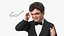 Happy Dwarf Man Wearing Business Suit