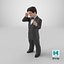 Happy Dwarf Man Wearing Business Suit