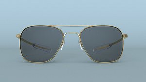 Sunglasses Aviator Gold Polarized 3D