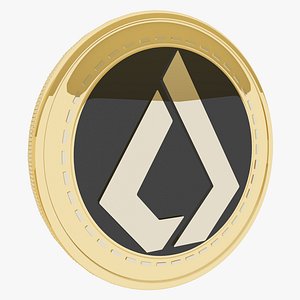 3D model Lisk Cryptocurrency Gold Coin