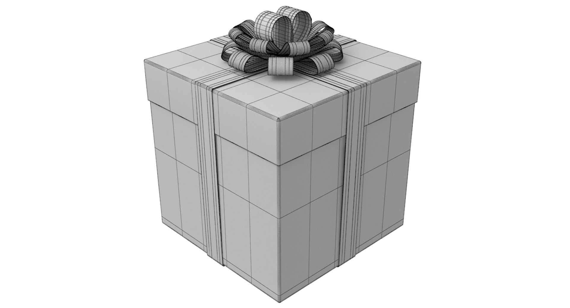 3D real gift box ribbon - TurboSquid 1352155