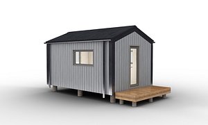 3D barn warehouse small model