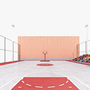 Street Basketball court 02 3D