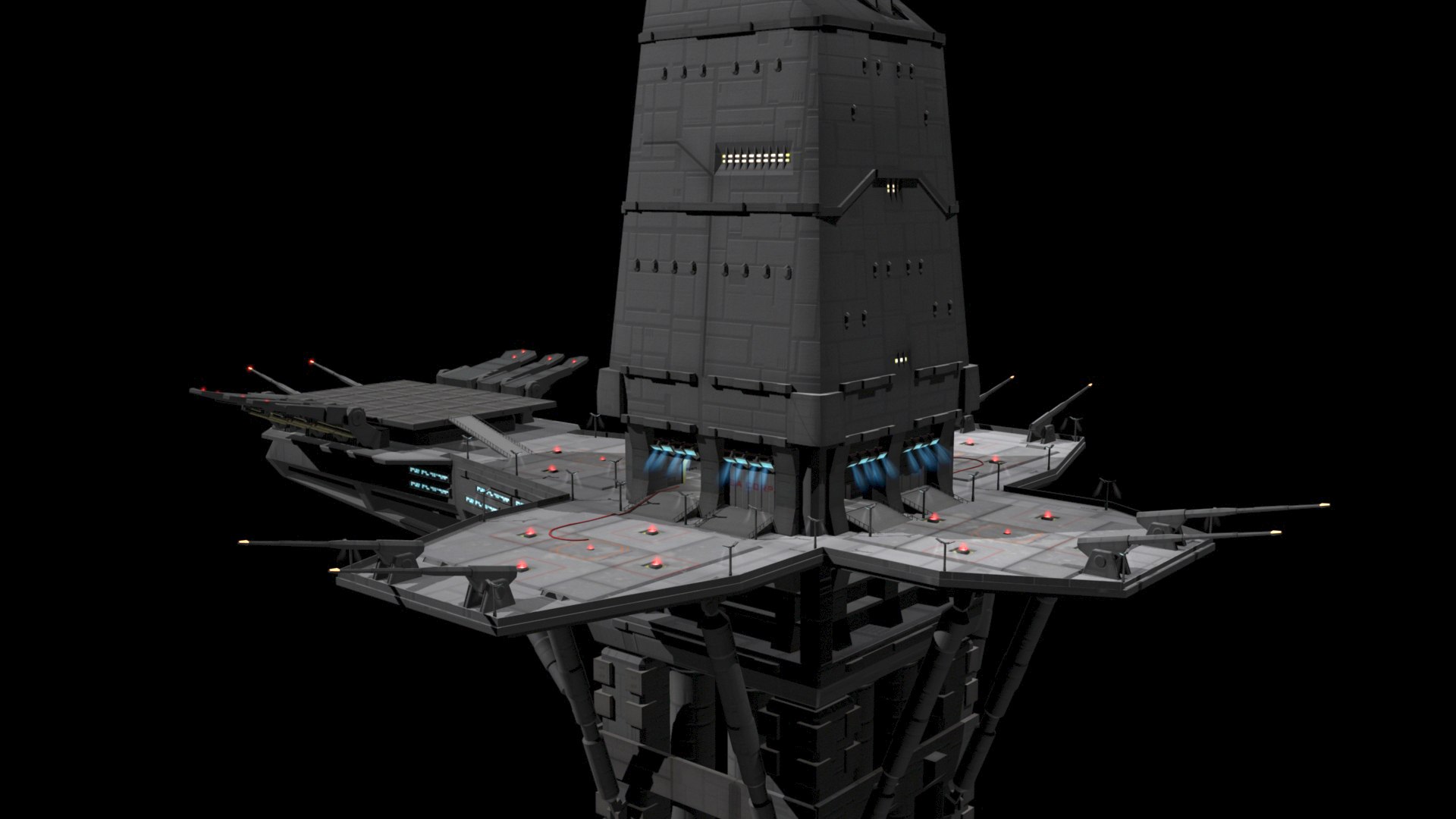 Sci-fi Planet Base Model - TurboSquid 1403657