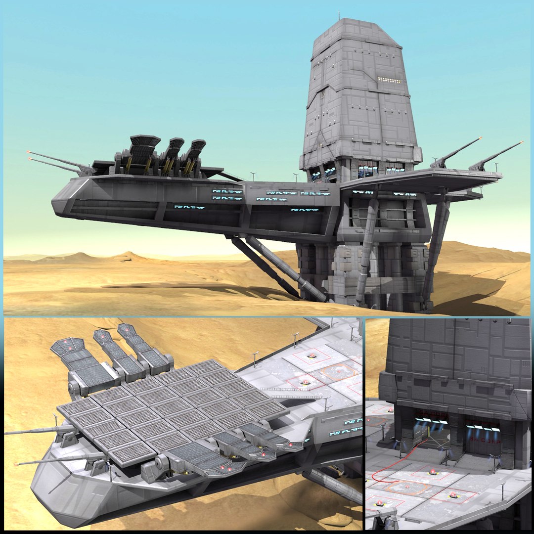 Sci-fi Planet Base Model - TurboSquid 1403657