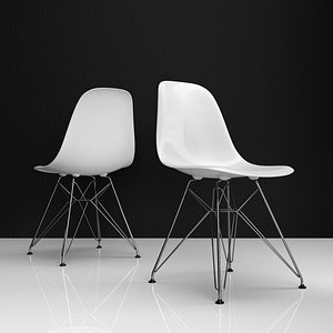 3D eames dsr plastic chairs