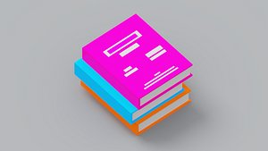 Voxel Books 3D model