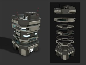 3D building scifi modular