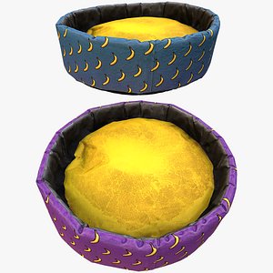 3D Pet Bed for Cats and Dogs with Banana Print model