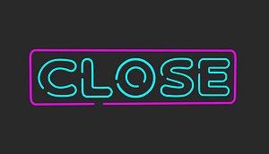 3D Close Neon Sign 3D model model