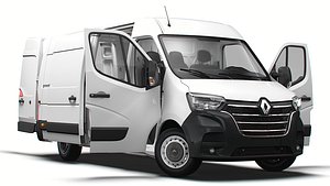 3D Renault Master Van L3H2 RWD HQInterior 2023