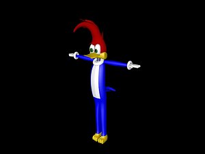 3D cgi woody woodpecker