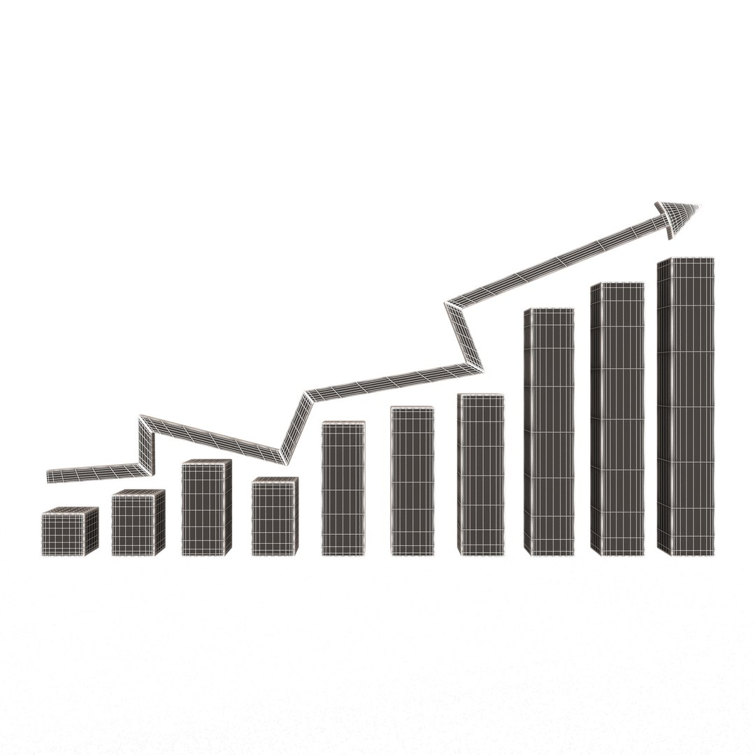 Graph Broken Up 3D Model - TurboSquid 2028592