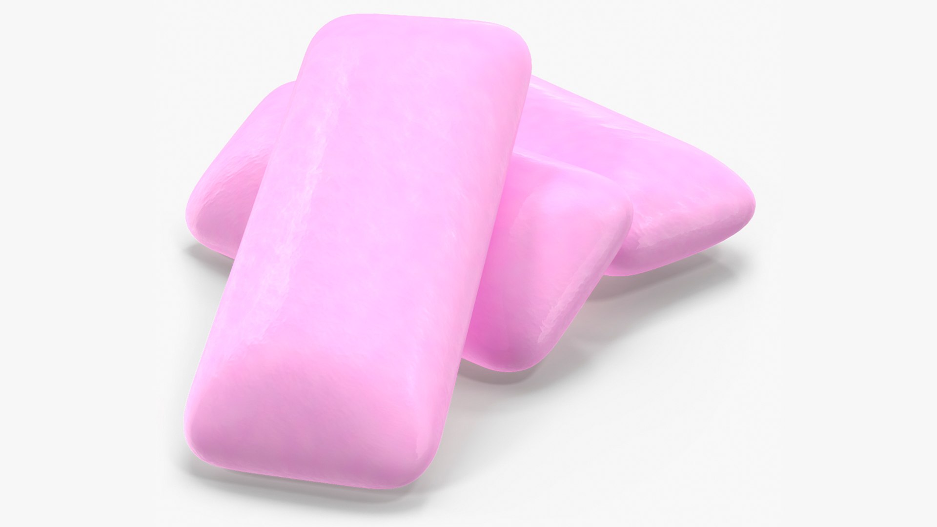 Pile of Chewing Gum Pads Purple 3D model preview