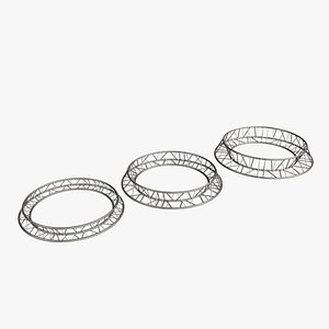 3D triangular circular truss model