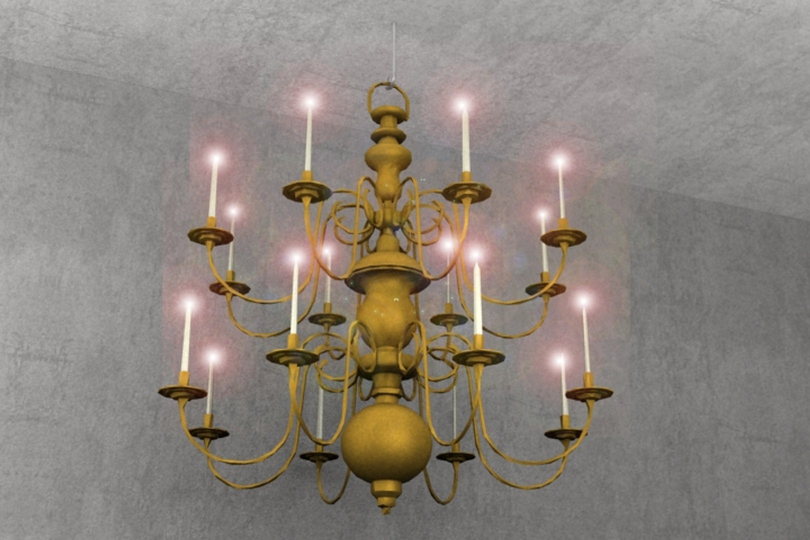 3d general lighting hanging chandelier model