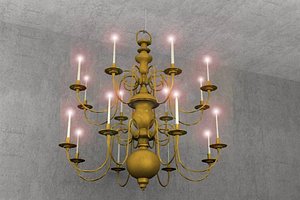 3d general lighting hanging chandelier model